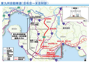 東九州自動車道（志布志～末吉財部）予定図